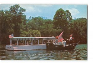 Branson Missouri MO Vintage Postcard Sammy Lane Boat Dock River Pirates