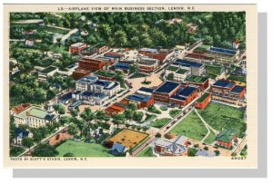 Lenoir, North Carolina/NC Postcard, Airplane View,Near Mint!