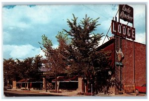 c1960's Dude Rancher Lodge Motel Scene Street Billings Montana MT Postcard