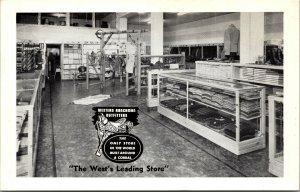 Postcard Interior of Western Ranchman Outfitters Store in Cheyenne, Wyoming~1639