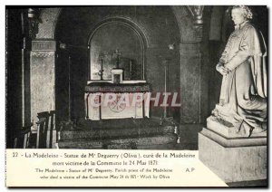 Old Postcard The Statue of Madeleine M Deguerry Cure Madeleine died a victim ...