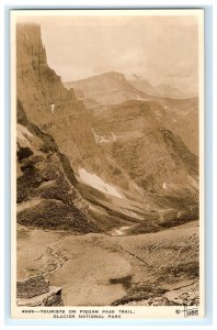 Piegan Pass Trail Glacier National Park MT Montana Real Photo RPPC Postcard CQ16