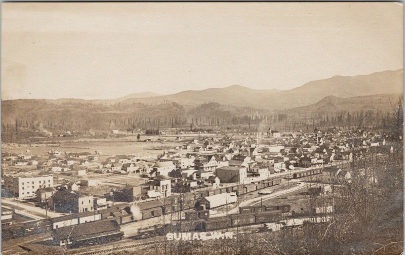 Sumas WA Washington Birdseye c1911 Real Photo Postcard E91