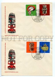 440641 EAST GERMANY GDR 1971 year set of FDC exhibition at the museum in Leipzig