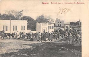 Tangier Tanger Morocco Street Scene Antique Postcard J46458