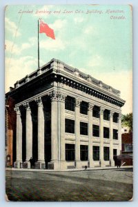 Hamilton Ontario Canada Postcard Landed Banking and Loan Co's Building 1909