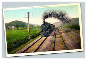 Vintage 1910's Postcard Locomotive of the Pennsylvania Limited Railroad Company