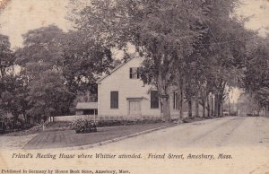 AMESBURY, Massachusetts, 1901-1907; Friend's Meeting House Where Whittier Attend