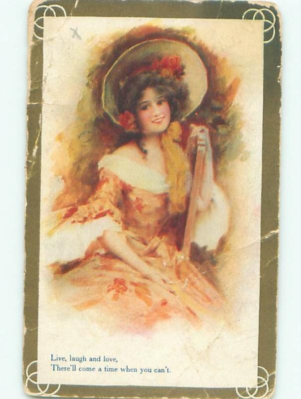 Divided-Back PRETTY WOMAN Risque Interest Postcard AA8322