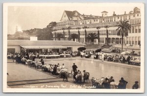 Hotel Del Coronado CA Luncheo  At Swimming Pool RPPC California Postcard V29