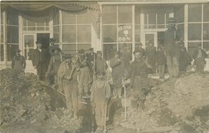 Postcard RPPC C-1910 Construction Workers City Street 23-13694