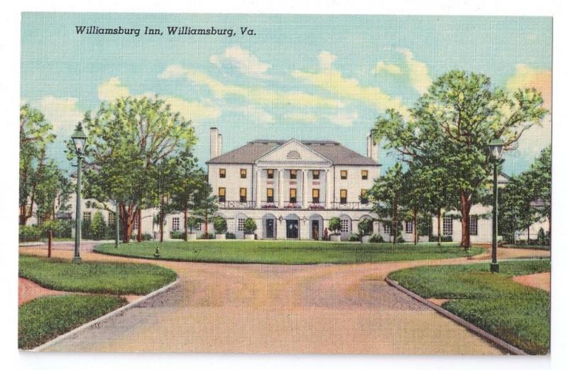 Williamsburg Inn VA Curteich Linen 1938 Mint Postcard