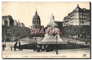Old Postcard Paris Pastor monument and & # 39hotel Invalides