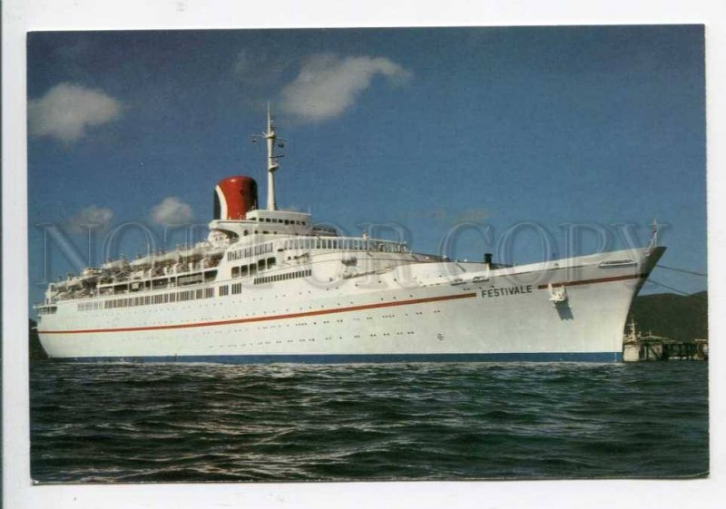 401997 PANAMA CARNIVAL Cruise Line ship Festival Old postcard