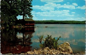 Vtg 1970s Crystal Clear Waters Lake House Eau Claire Wisconsin WI Postcard