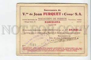 3178565 ADVERTISING CALENDAR 1933 Trade Furka Barcelona