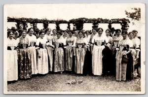 Rorschach RPPC 1933 Ladies In Traditional Costume Switzerland Postcard U28