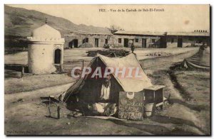 Morocco Fez Old Postcard View of the kasbah and Bab el Fetouh TOP a prison in...