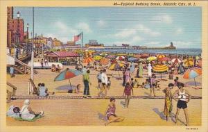 Typical Bathing Scene Atlantic City New Jersey