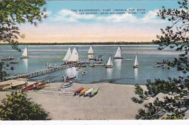 Minnesota Brainerd Lake Hubert Waterfront Camp Lincoln For Boys