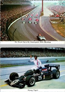 2~4X6 Postcards Indiana INDIANAPOLIS MOTOR SPEEDWAY & DANNY ONGAIS Indy Driver