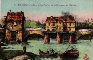 CPA PONTOISE - Le Pont et les Moulins en 1833 (380692)