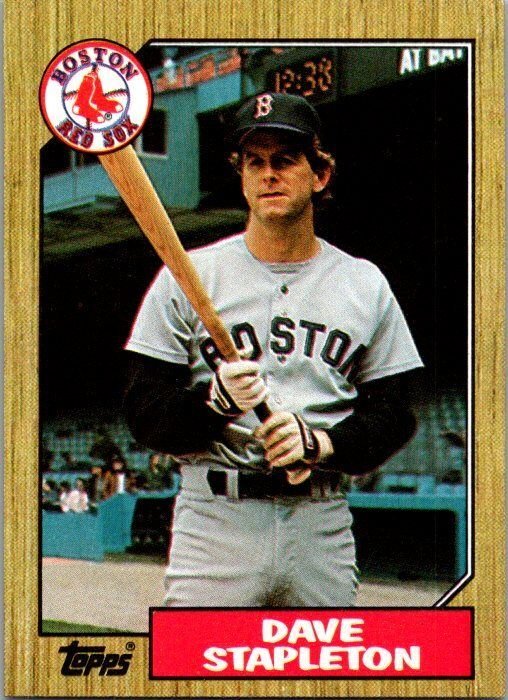 1987 Topps Baseball Card Dave Stapleton Boston Red Sox sk3124