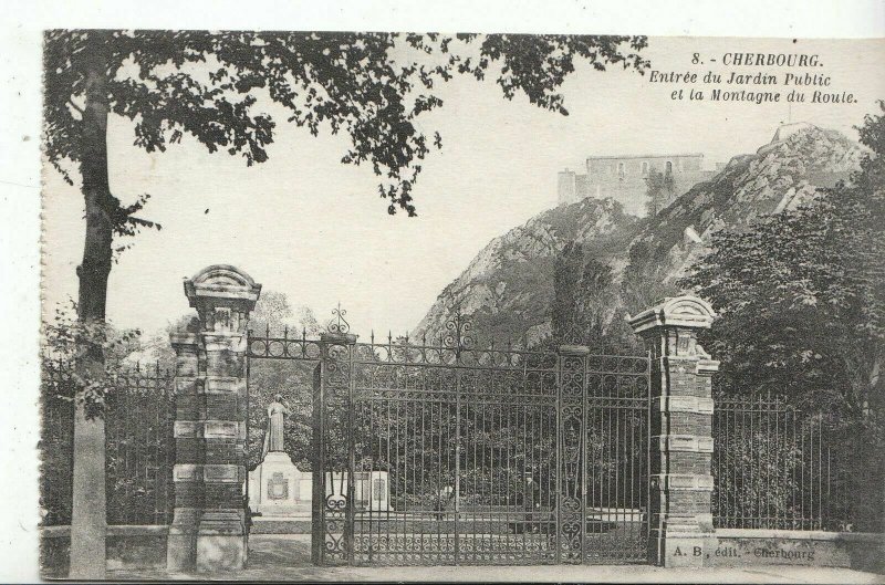 France Postcard - Cherbourg - Entree Du Jardin Public Et La Montagne  ZZ2335