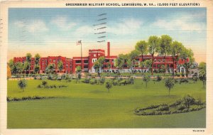 H84/ Lewisburg West Virginia Postcard c1942 Greenbrier Military School 132