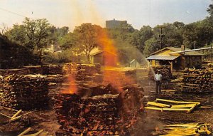 Making Charcoal at Jack Daniel's Lynchburg, Tennessee, USA Unused 