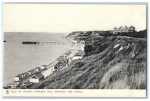 c1910 Isle of Wight Totland Bay Showing The Hotel Antique Tuck Art Postcard