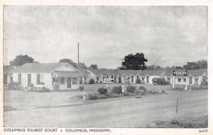 Columbus Mississippi Columbus Tourist Court Vintage Postcard AA40654