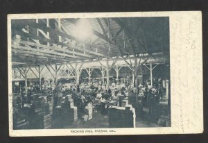 FRESNO CALIFORNIA PACKING FIGS FIG FACTORY VINTAGE POSTCARD 1909