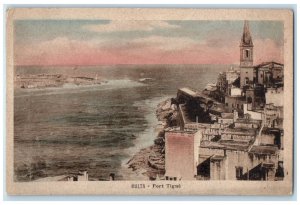 c1940's Sea View Buildings in Fort Tigue Malta Europe Vintage Postcard