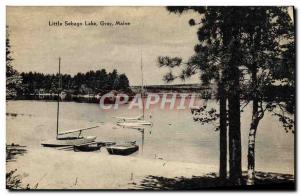 Postcard Old Gray Little Sebago Lake Maine