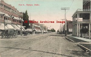 ID, Nampa, Idaho, First Street, Business Section, 1909 PM, J Scheff & Sons Pub