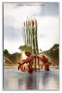 Lincoln Park Fountain Chicago IL Illinois UNP DB Postcard P22