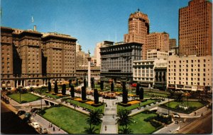 Vtg Union Square St Francis Hotel San Francisco California CA Unused Postcard