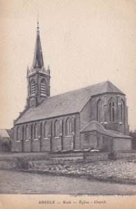 Abeele Church Poperinge Belgium Antique Postcard