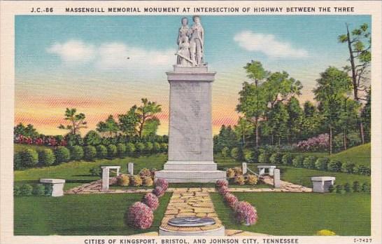 Tennessee Johnson City Massengill Memorial Monument At Intersecton Of Highway...