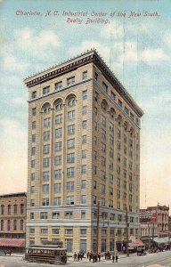 CHARLOTTE NC~REALTY BUILDING-INDUSTRIAL CENTER OF THE NEW SOUTH-1909 POSTCARD