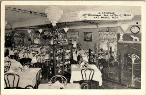 La Louisiane Restaurant, 2632 Broadway San Antonio TX c1955 Vintage Postcard A71