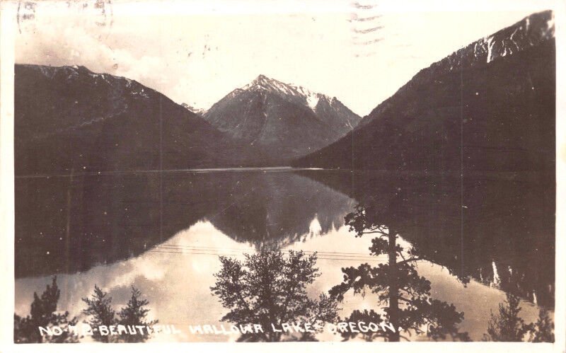 WALLOWA LAKE OREGON~WESLEY ANDREWS #72 REAL PHOTO POSTCARD 1926