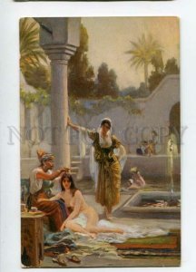 3111745 NUDE Slaves HAREM Bathing by LEINWEBER vintage color PC