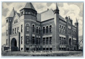 1910 Exterior Ms Kean Ave School Charleroi Pennsylvania Antique Vintage Postcard