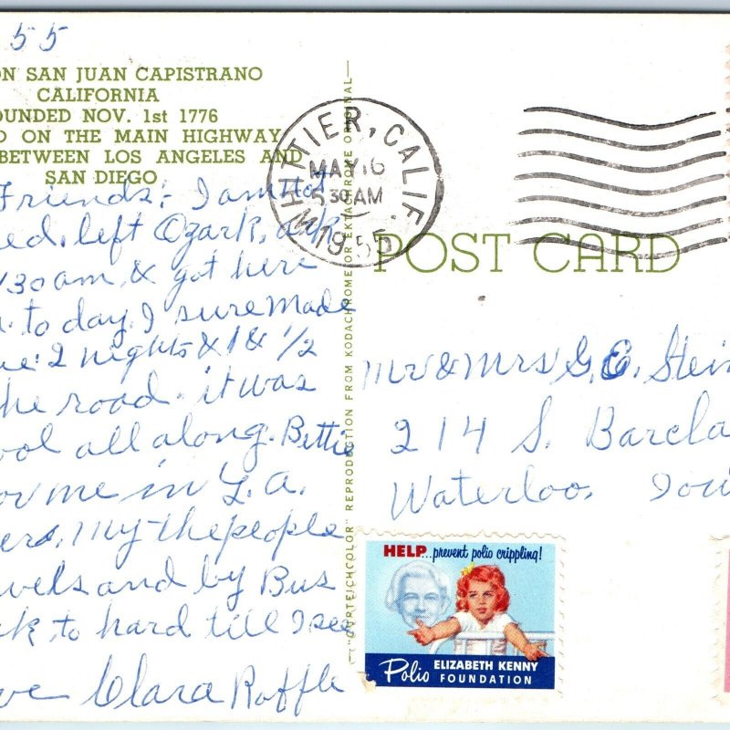 1955 Rare Stamps Polio Foundation Elizabeth Kenny Crippled Children Easter A177