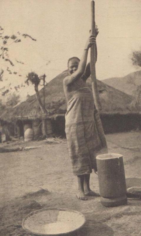 Uganda Matoki Ugandan Mast Tribe Weapons Antique Photo Postcard