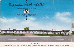 Tappahannock Motel Tappahannock Virginia 1960