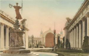 1915 Hand-Colored Postcard San Francisco PPIE Expo Fountain of Ceres, 4 Seasons