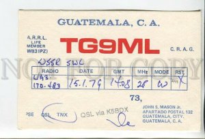 462861 1979 year Guatemala radio QSL card